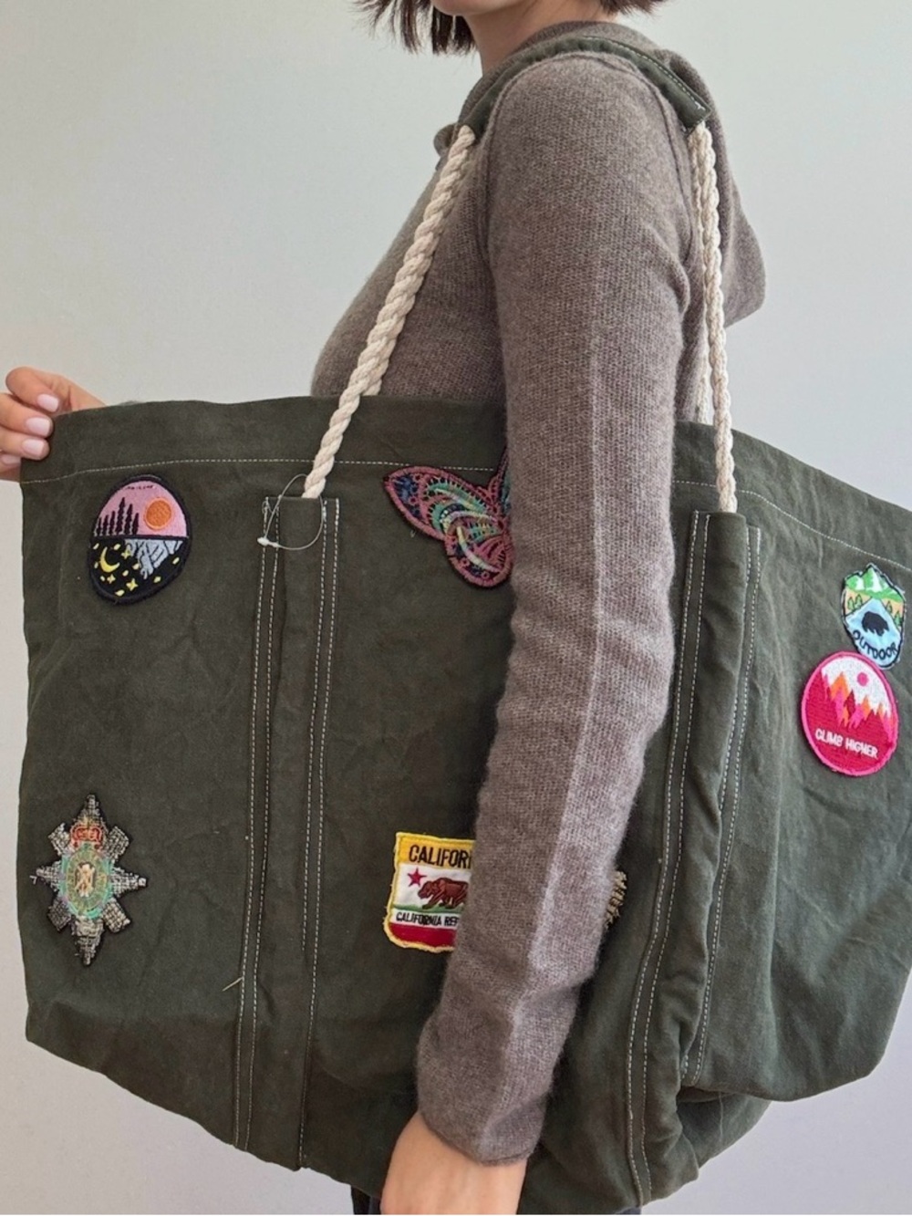 NWT Free People canvas Tote bag New